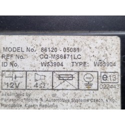 Recambio de sistema audio / radio cd para toyota avensis sedán (t25) 2.2 d-cat referencia OEM IAM 8612005081  