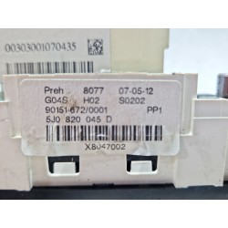 Recambio de mando climatizador para skoda fabia ii (542) 1.6 tdi referencia OEM IAM 5J0820045D  