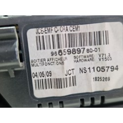 Recambio de pantalla multifuncion para peugeot 207 (2006) 1.6 hdi referencia OEM IAM 966598978001  