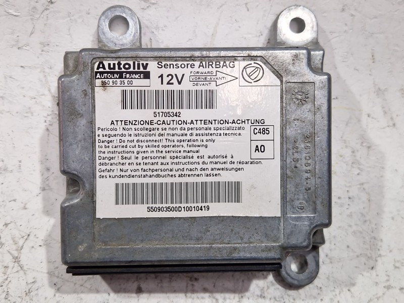 Recambio de centralita airbag para fiat i doblo (223) cargo (2001) 1.9 jtd (223zxe1a) referencia OEM IAM 550903500  