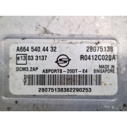 Recambio de centralita inyeccion para ssangyong actyon sports pick-up 2.0 xdi 4wd referencia OEM IAM 28075138  