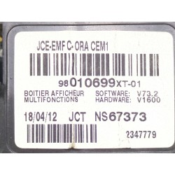 Recambio de pantalla multifuncion para citroën c3 ii (sc_) 1.6 hdi referencia OEM IAM 98010699XT  