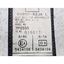Recambio de cinturon seguridad trasero izquierdo para suzuki swift iii (sg) 1.3 ddis referencia OEM IAM 8498062  