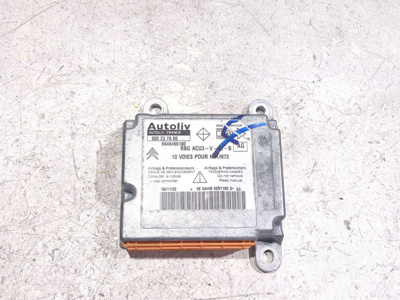 Recambio de centralita airbag para citroën xsara 1.6i 16v referencia OEM IAM 600237600  