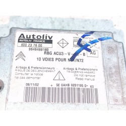 Recambio de centralita airbag para citroën xsara 1.6i 16v referencia OEM IAM 600237600  