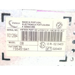 Recambio de sistema audio / radio cd para fiat bravo ii (198_) 1.9 d multijet (198axd1a) referencia OEM IAM 735451941  