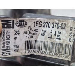 Recambio de faro delantero derecho para opel astra h (a04) 1.9 cdti (l48) referencia OEM IAM 1EG27037002  