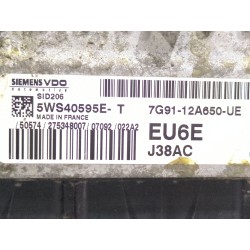 Recambio de centralita inyeccion para ford mondeo iii sedán (b4y) 2.0 tdci referencia OEM IAM 5WS40595ET  