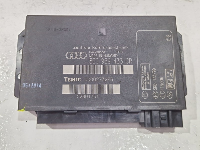 Recambio de modulo confort para audi a4 b7 (8ec) 2.0 tdi 16v referencia OEM IAM 8E0959433CR  