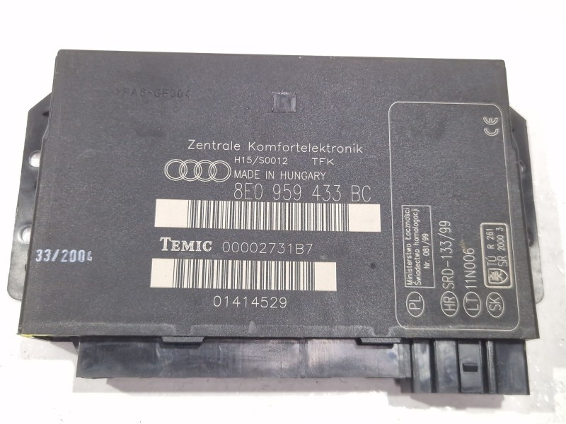 Recambio de modulo confort para audi a4 b6 (8e2) 1.9 tdi referencia OEM IAM 8E0959433BC  