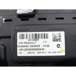 Recambio de pantalla multifuncion para renault captur ii (hf_) tce 100 (hfmt) referencia OEM IAM 681039590R  