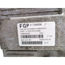Recambio de centralita inyeccion para fiat idea (135)(2004) 1.3 jtd referencia OEM IAM 51768656  
