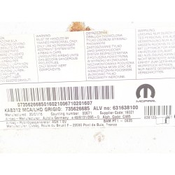 Recambio de airbag salpicadero para fiat 500 (312_) 1.2 lpg (312axa1a) referencia OEM IAM 735626685  