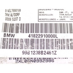 Recambio de airbag lateral trasero derecho para bmw 5 (e39) 530 d referencia OEM IAM 41822910000L  