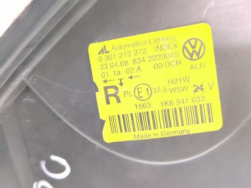 Recambio de faro delantero derecho para volkswagen golf v (1k1) 1.9 tdi referencia OEM IAM 1K6941032  