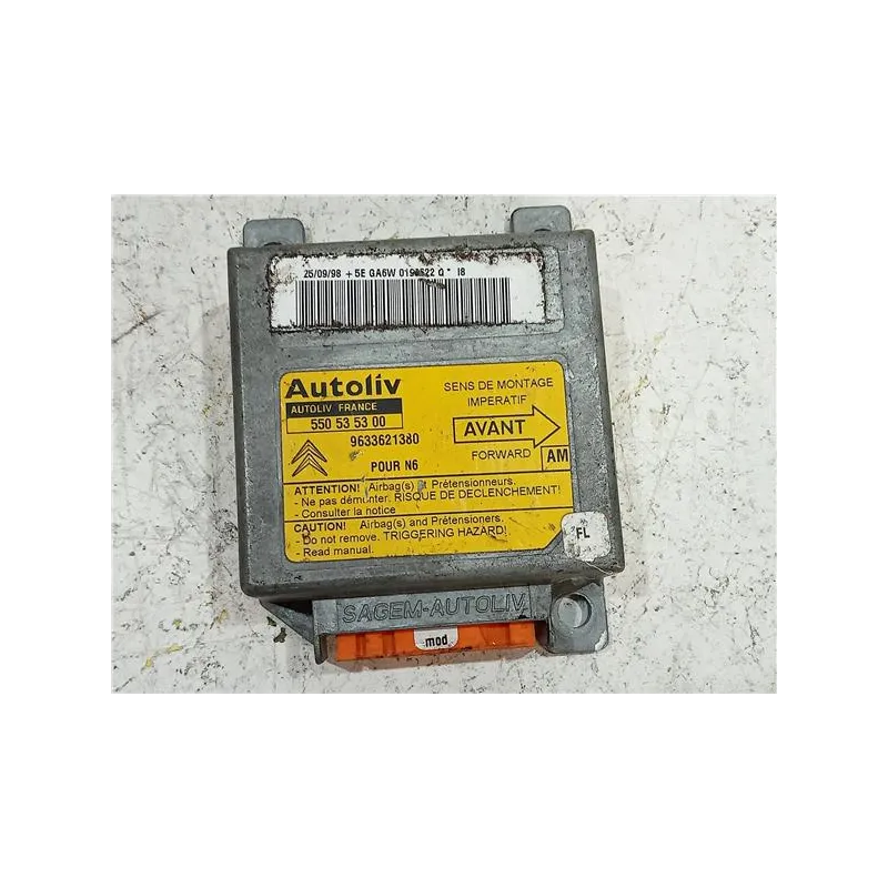 Recambio de centralita airbag para citroën xsara berlina (1997) 1.9 td referencia OEM IAM 9633621380  