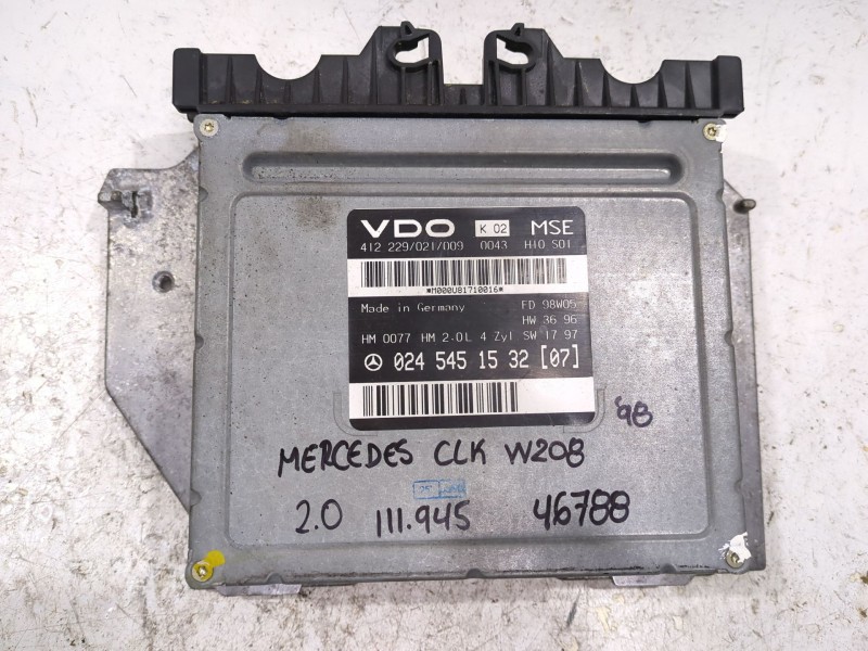 Recambio de centralita inyeccion para mercedes-benz clk (c208) clk 200 (208.335) referencia OEM IAM 0245451532  