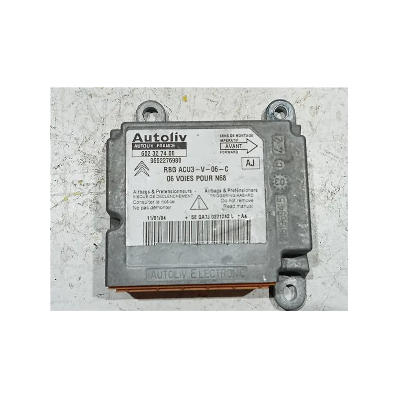 Recambio de centralita airbag para citroën xsara picasso (1999) 1.6 hdi referencia OEM IAM 602327400  