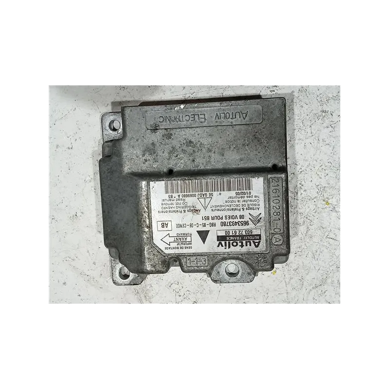 Recambio de centralita airbag para citroën c4 berlina (06.2004) 2.0 16v referencia OEM IAM 603726100  