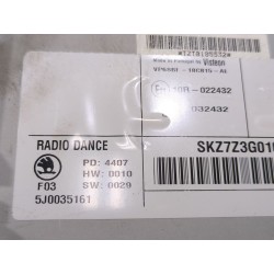 Recambio de sistema audio / radio cd para skoda fabia (5j2)(2007) 1.4 tdi referencia OEM IAM 5J0035161  