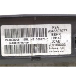 Recambio de mando climatizador para peugeot 307 (3a/c) 1.6 hdi referencia OEM IAM 9646627977  