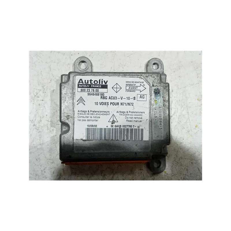 Recambio de centralita airbag para citroën xsara berlina (1997) 1.9 td referencia OEM IAM 600237600  