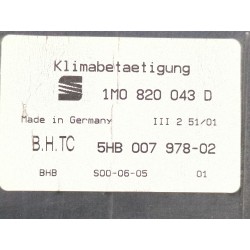 Recambio de mando climatizador para seat leon (1m1) 1.9 tdi referencia OEM IAM 1M0820043D  