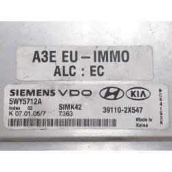 Recambio de centralita inyeccion para kia rio (bc)(2000) 1.4 referencia OEM IAM 5WY5712A 391102X547  