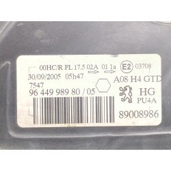 Recambio de faro delantero izquierdo para peugeot 1007 (km_) 1.6 16v referencia OEM IAM 9644998980  