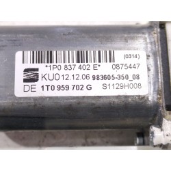 Recambio de motor elevalunas delantero derecho para seat leon (1p1) 1.9 tdi referencia OEM IAM 1K0959792M  