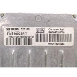 Recambio de centralita inyeccion para citroën xsara (n1) 2.0 hdi 90 referencia OEM IAM SW9647166880  