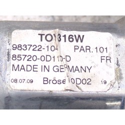 Recambio de mecanismo elevalunas delantero izquierdo para toyota yaris (_p9_) 1.4 d-4d (nlp90_) referencia OEM IAM 857020F010  