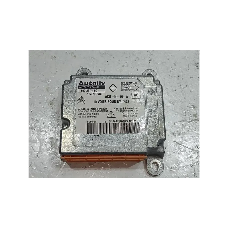 Recambio de centralita airbag para citroën xsara berlina (1997) 1.9 td referencia OEM IAM 600237400  