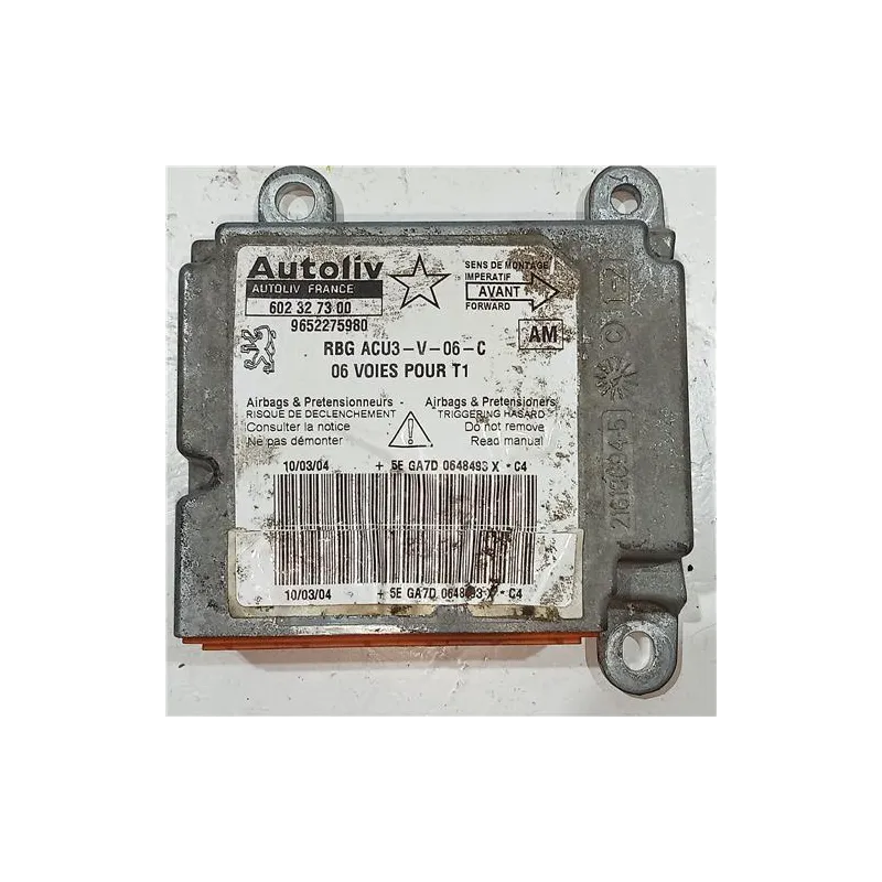 Recambio de centralita airbag para peugeot 206 (1998) 1.4 hdi eco 70 referencia OEM IAM 602327300  