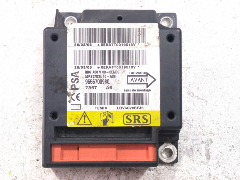 Recambio de centralita airbag para peugeot 1007 (km_) 1.4 hdi referencia OEM IAM 9656700980  