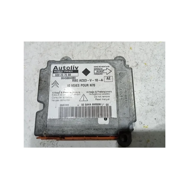 Recambio de centralita airbag para citroën xsara berlina (1997) 1.9 td referencia OEM IAM 600237500  