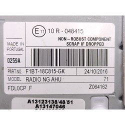 Recambio de sistema audio / radio cd para ford focus iii 1.0 ecoboost referencia OEM IAM F1BT18C815GK  