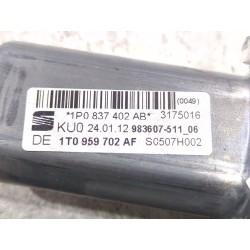 Recambio de motor elevalunas delantero derecho para seat leon (1p1) 1.9 tdi referencia OEM IAM 1P0837402AB  