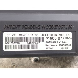 Recambio de pantalla multifuncion para peugeot 5008 (0u_, 0e_) 1.6 hdi referencia OEM IAM 96665877ZD  