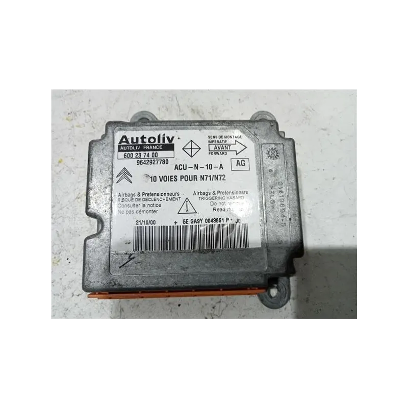Recambio de centralita airbag para citroën xsara berlina (1997) 1.9 td referencia OEM IAM 600237400  
