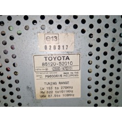 Recambio de sistema audio / radio cd para toyota yaris (_p1_) 1.0 (scp10_) referencia OEM IAM 8612052010  