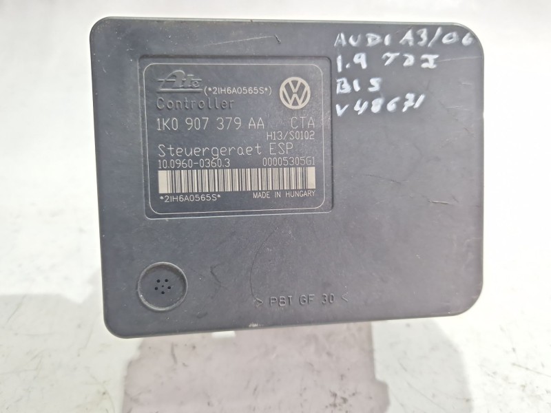 Recambio de nucleo abs para audi a3 sportback (8pa) 1.9 tdi referencia OEM IAM 1K0907379AA  