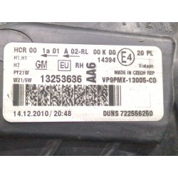 Recambio de faro delantero derecho para opel meriva b monospace (s10) 1.7 cdti (75) referencia OEM IAM 13253636  