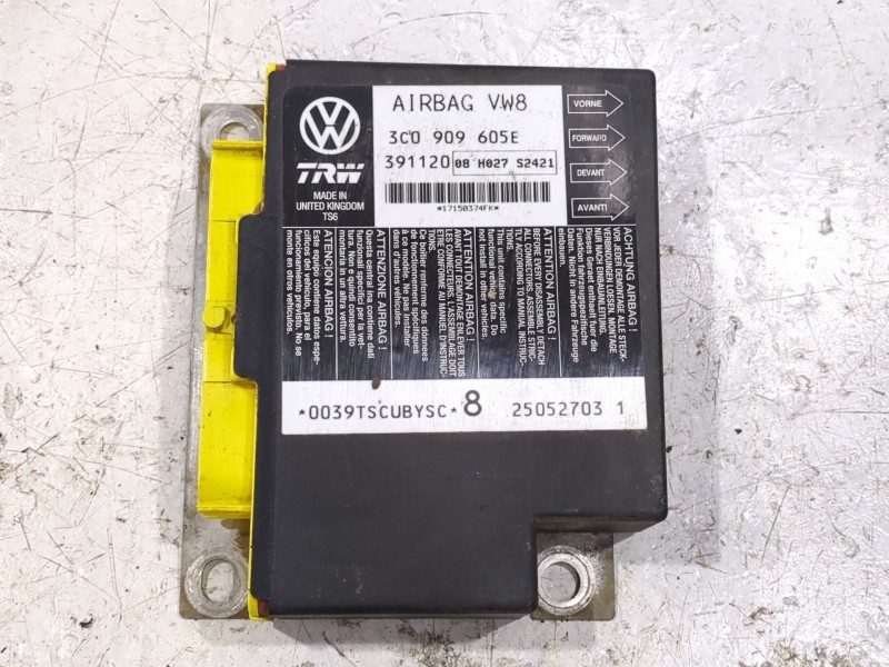 Recambio de centralita airbag para seat leon (1p1) 2.0 tdi 16v referencia OEM IAM 3C0909605E  