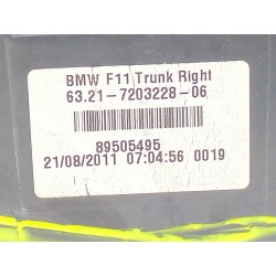 Recambio de piloto porton trasero derecho para bmw 5 (f10) 520 d referencia OEM IAM 720322806  