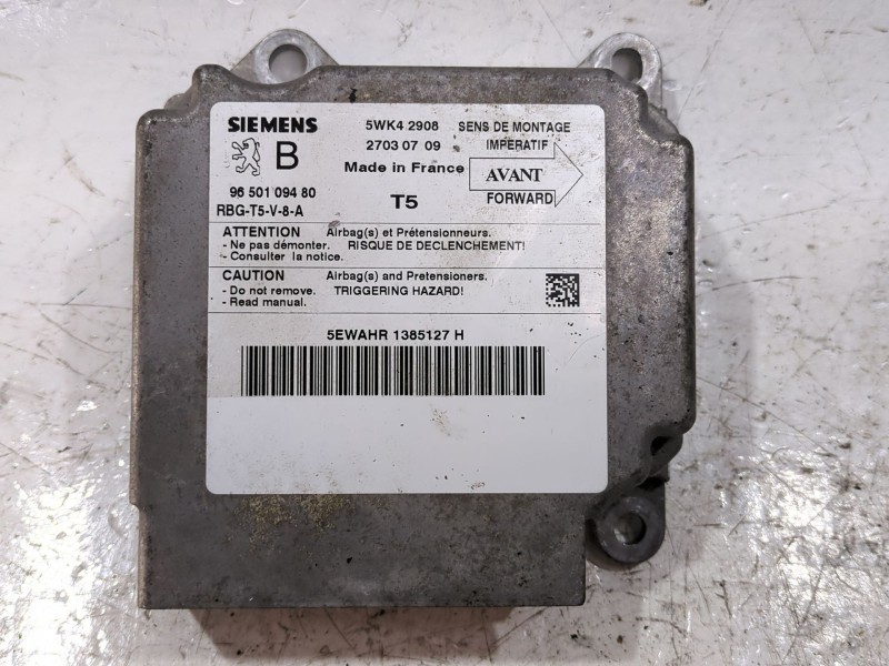 Recambio de centralita airbag para peugeot 307 sw (3h) 2.0 hdi 110 referencia OEM IAM 9650109480  