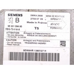Recambio de centralita airbag para peugeot 307 sw (3h) 2.0 hdi 110 referencia OEM IAM 9650109480  