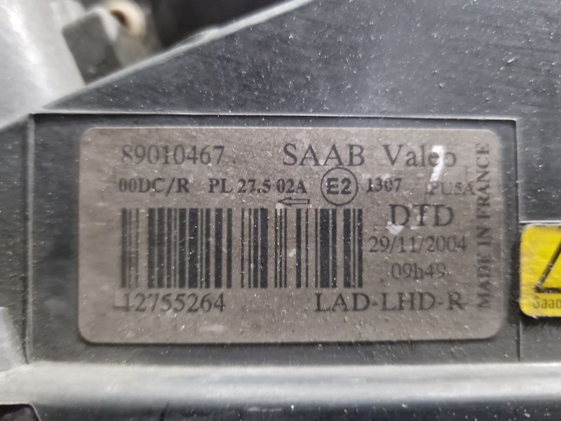 Recambio de faro delantero derecho para saab 9-5 berlina (06.2001) 2.2 tid referencia OEM IAM 89010467  