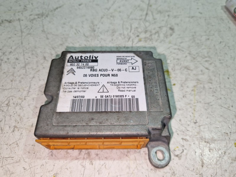 Recambio de centralita airbag para citroën xsara picasso (n68) 1.6 hdi referencia OEM IAM 9652276980  
