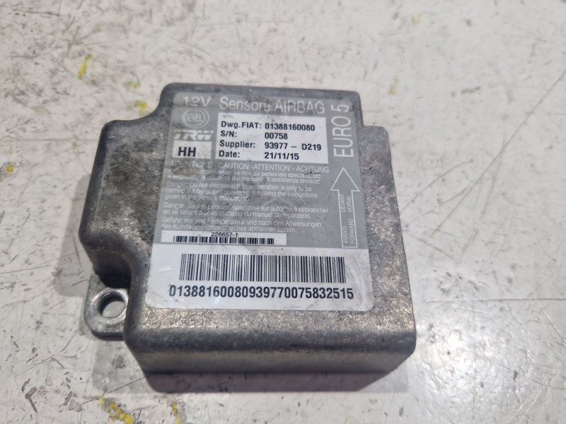 Recambio de centralita airbag para fiat ducato furgoneta (250_) 130 multijet 2,3 d referencia OEM IAM 01388160080  